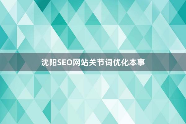 沈阳SEO网站关节词优化本事